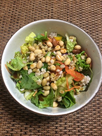 押し麦とｍｉｘ豆のサラダ Healthy Kitchen レシピブログ