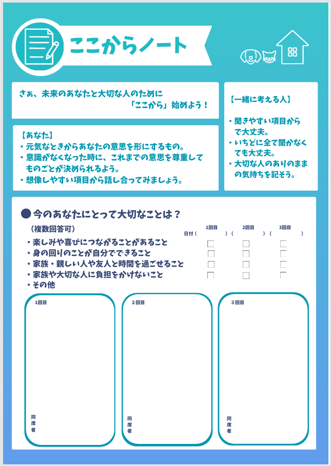 ここからノート 1ページ目