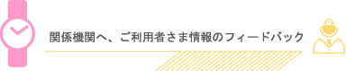 関係機関へ、ご利用者さま情報のフィードバック